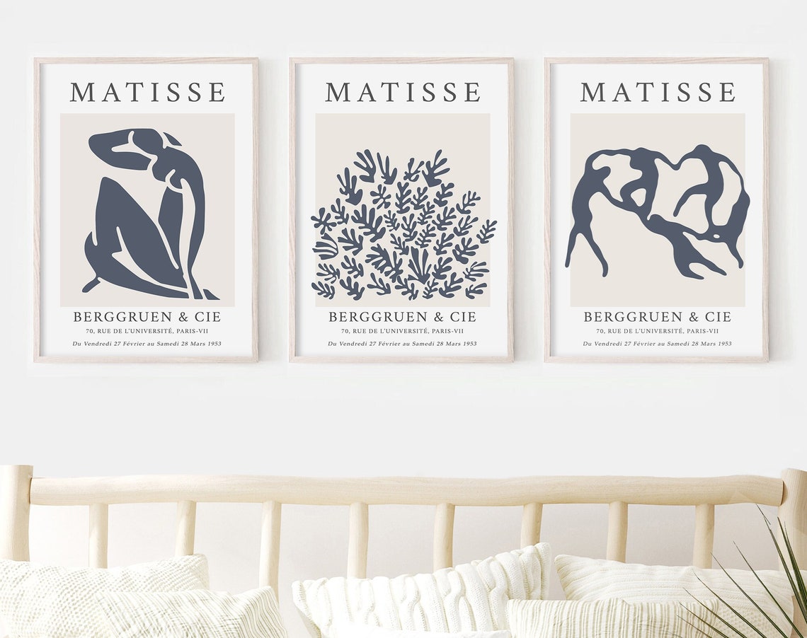 Henri Matisse Berggruen Cie Navy Cutout Exhibition 1953 Art Poster