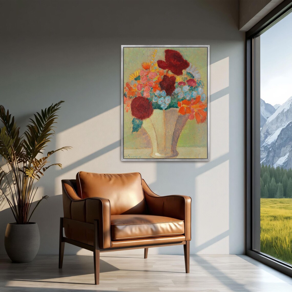 Jawlensky Vase of Colorful Flowers Expressionist Still Life Poster - Image 2