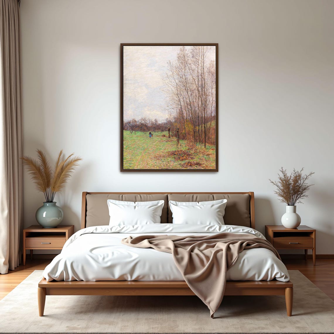 Autumn Path With Leafless Trees And A Lone Figure Impressionist Poster - Image 5