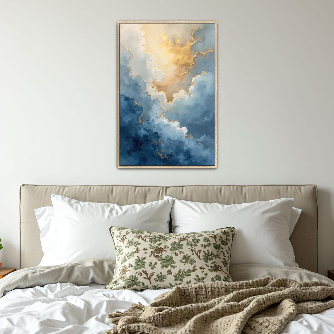 Golden Cloudscape Abstract Sunlit Dramatic Sky Painting Poster - Image 4