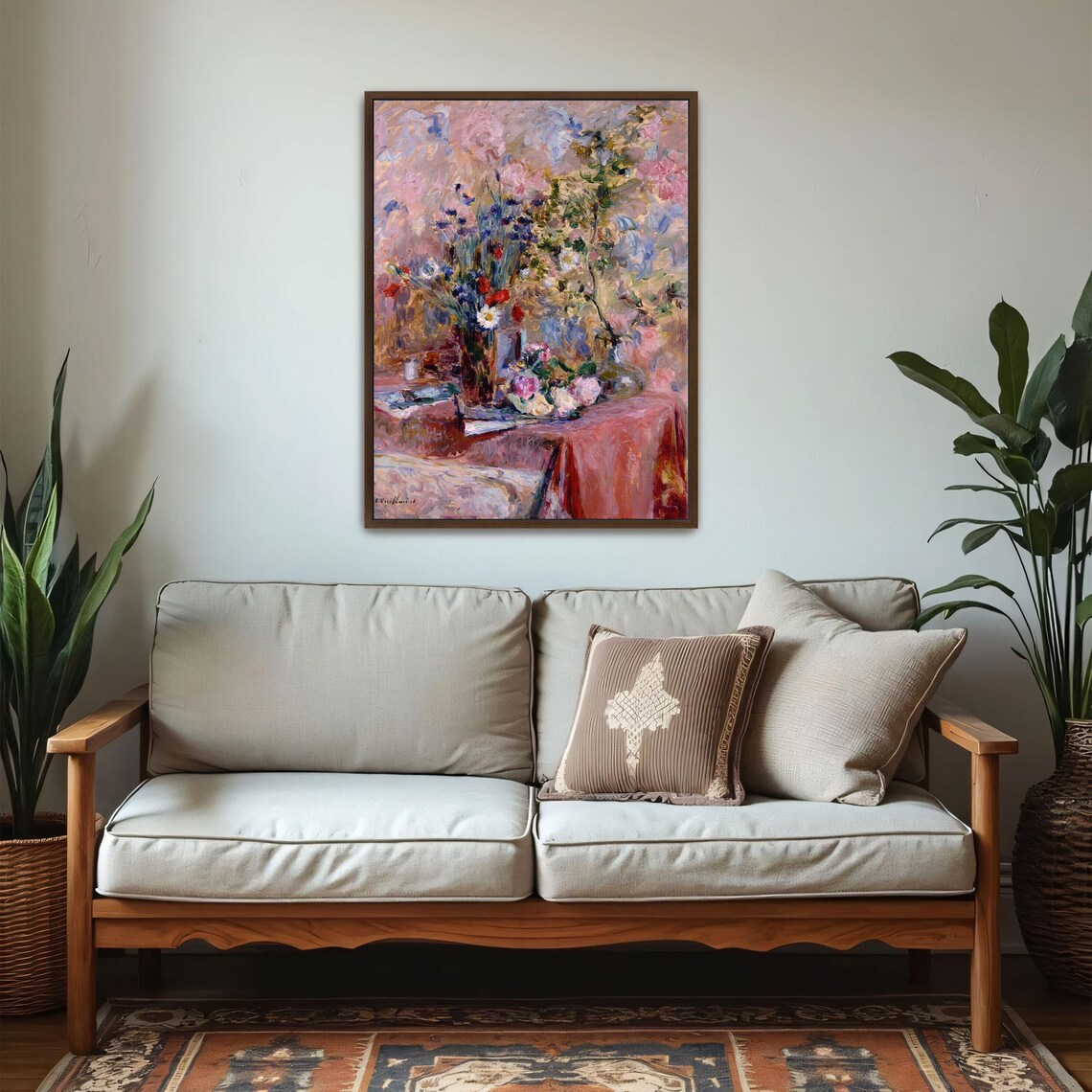 Impressionist Wildflower Bouquet Still Life Vintage Fine Art Print - Image 5