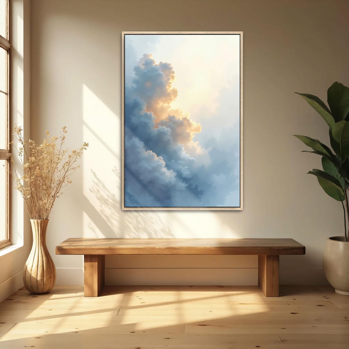 Dramatic Golden Light Clouds At Sunrise Tall Vertical Sky Poster - Image 4