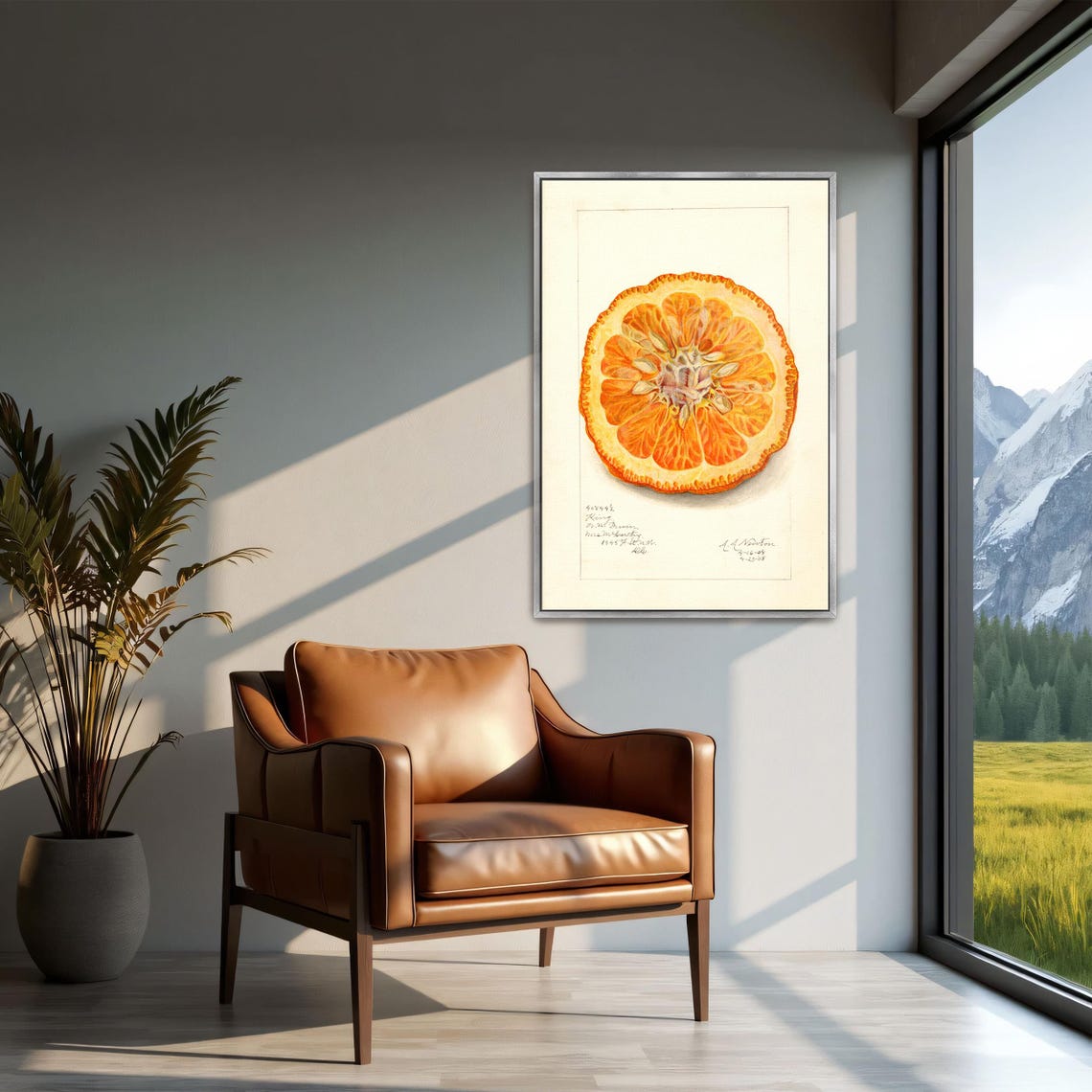 Dried Orange Slice Cross Section Vintage Citrus Botanical Art Poster - Image 2