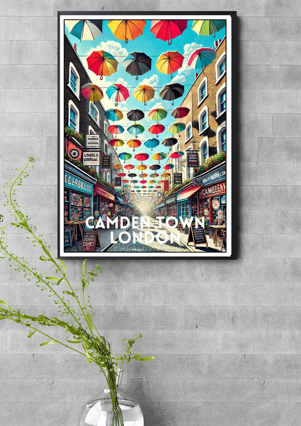 Camden Market Vintage London Travel Poster - Image 3