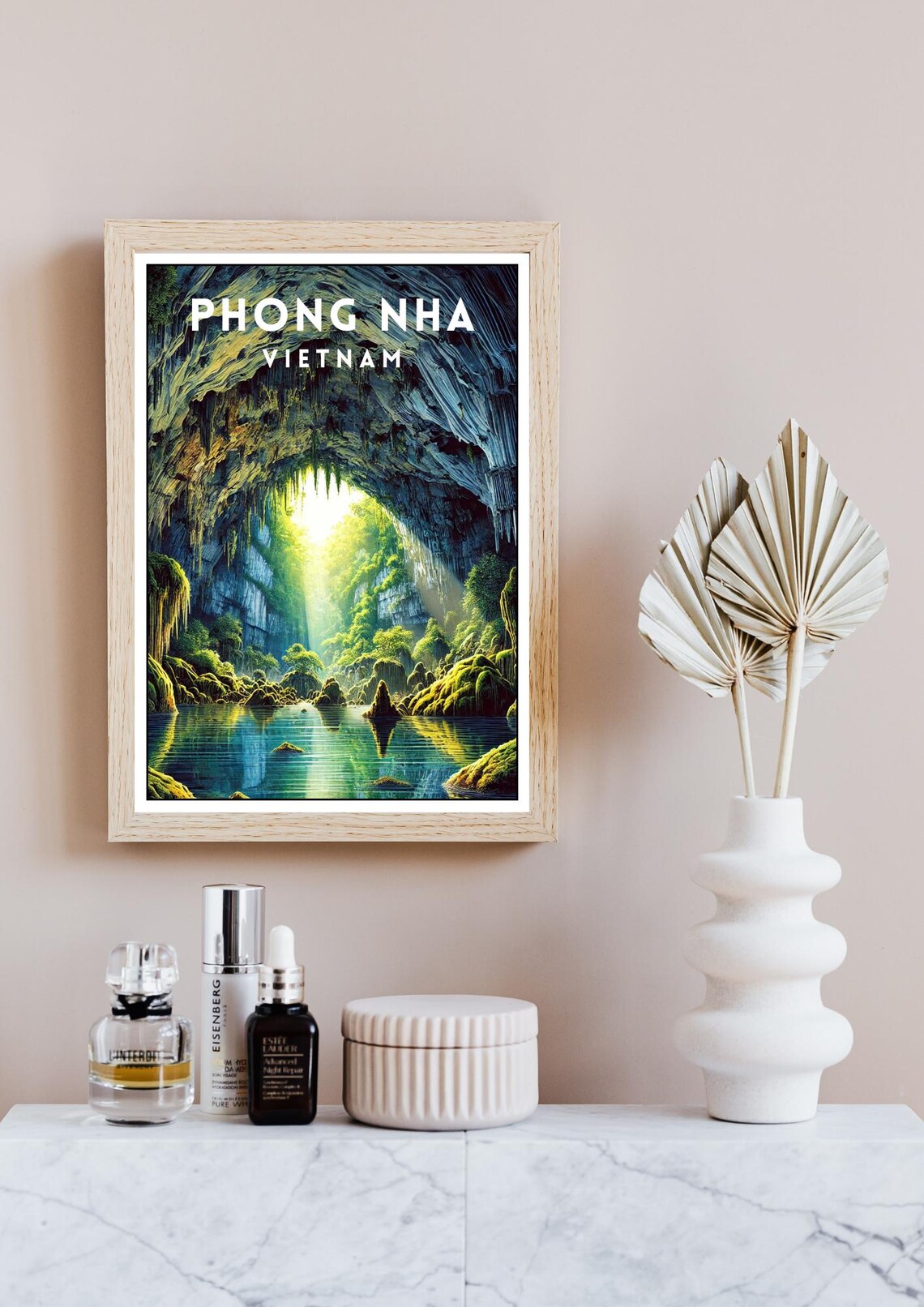 Phong Nha Vietnam Limestone Cave Stalactite Vintage Travel Poster - Image 4