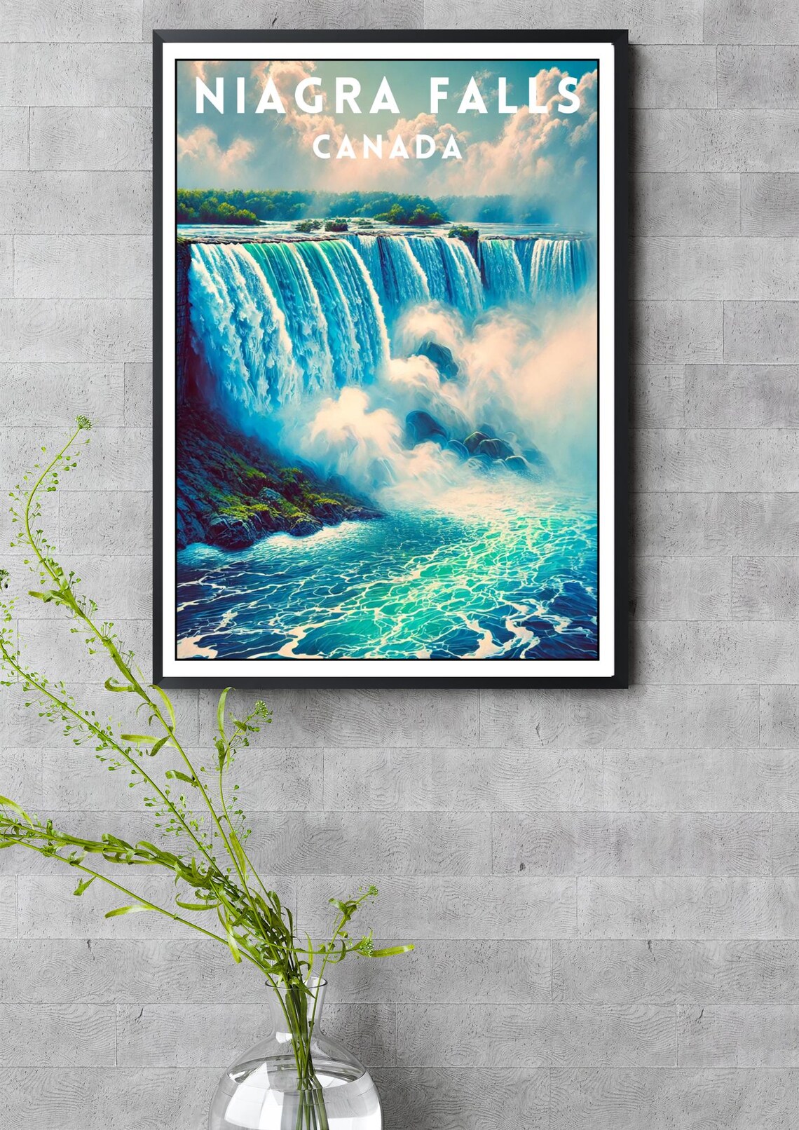 Niagara Falls Canada Travel Poster, Scenic Landscape - Image 3