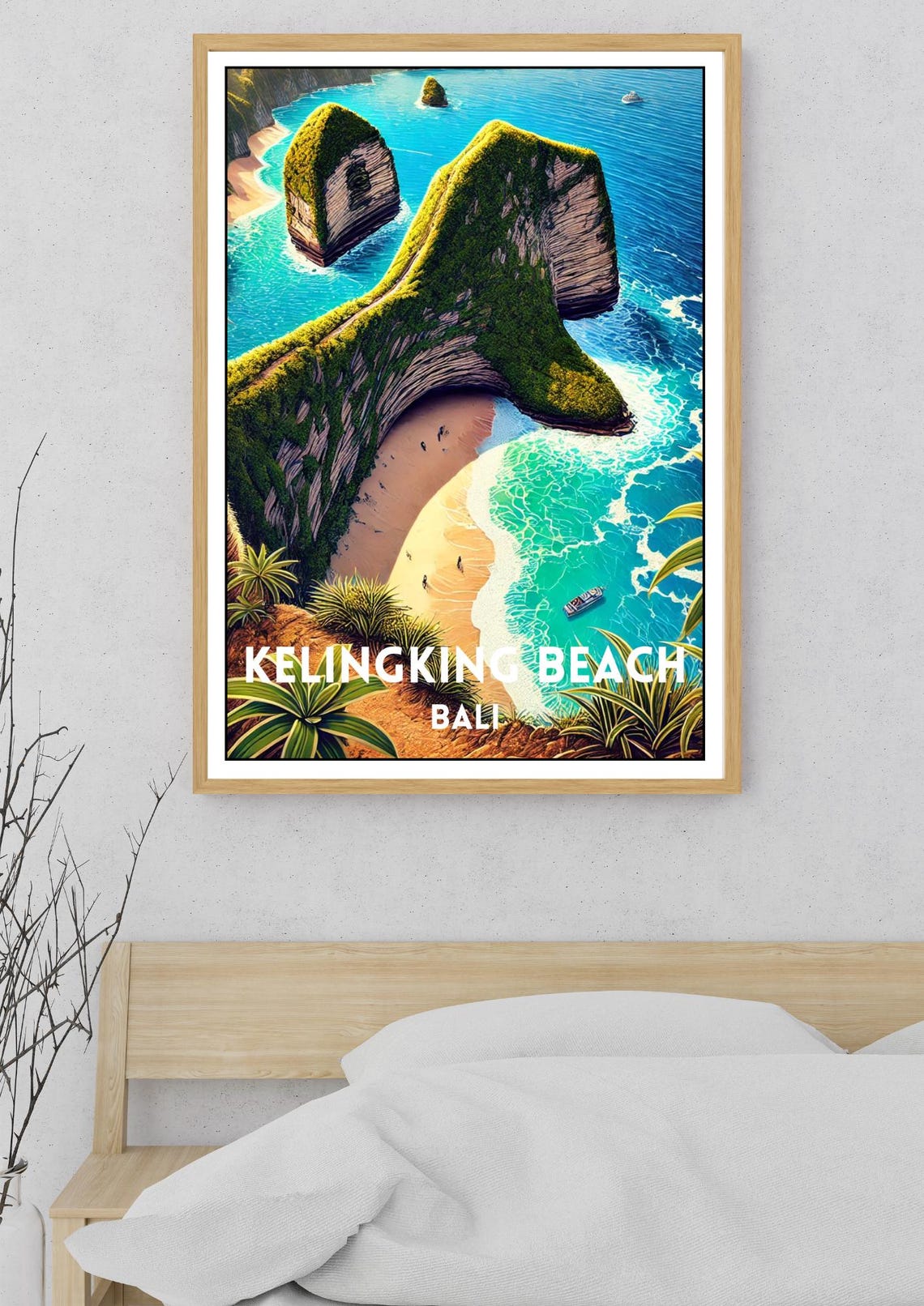 Kelingking Beach Bali Aerial T-Rex Cliff Tropical Travel Poster - Image 5