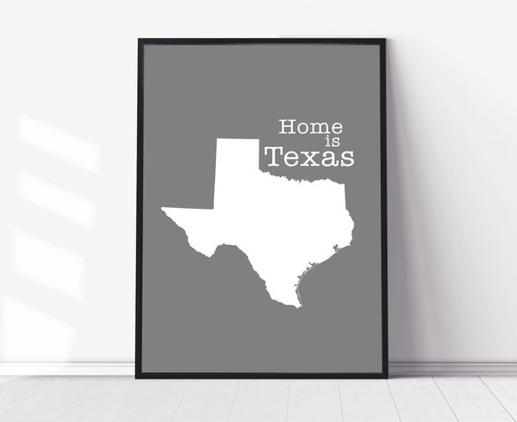 Texas Map Wall Art Texas Modern Map Poster Print City Map Wall Decor Texas State Poster Home Wall Decor Office Wall Art Library Decor