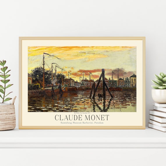 Claude Monet Painting Prints Museum Gallery Exhibition Poster Claude Monet Artworks Claude Monet Poster Prints Monet Vintage Print