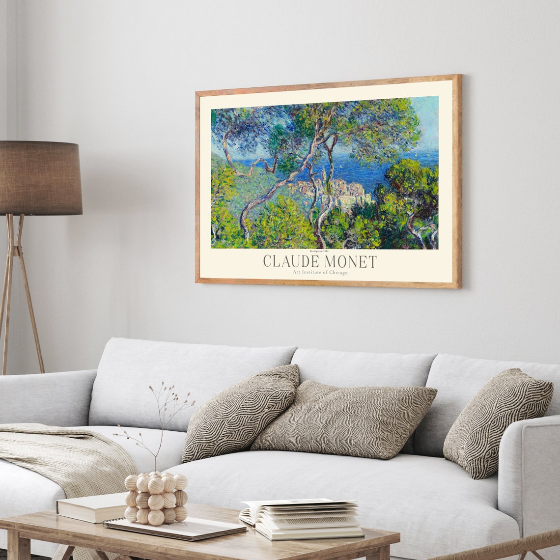 Claude Monet Bordighera Coastal Exhibition Gallery Art Print - Image 4