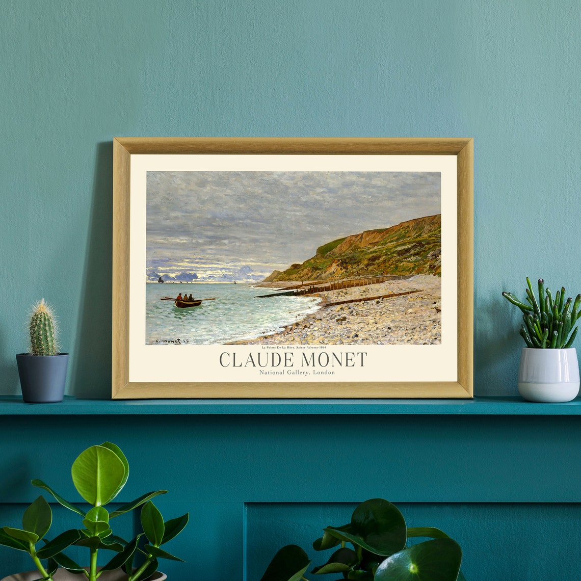 Claude Monet La Pointe De La Heve Beach Scene Impressionist Poster - Image 3