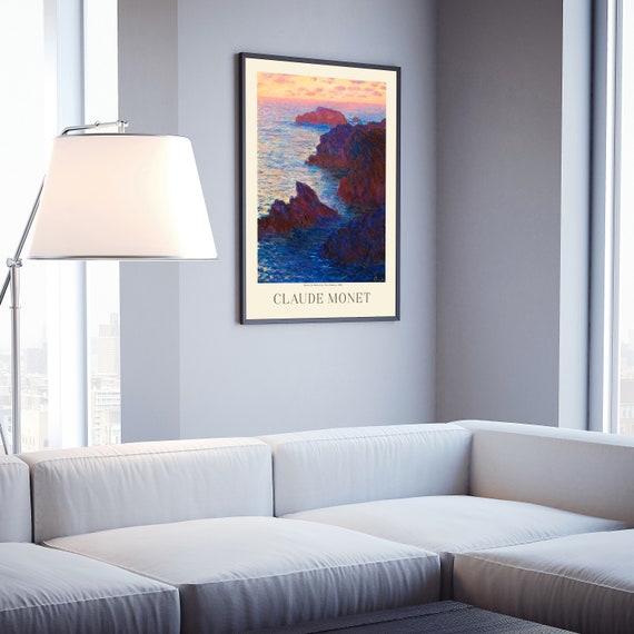 Claude Monet Painting Prints Museum Gallery Exhibition Poster Claude Monet Artworks Claude Monet Poster Prints Monet Vintage Print