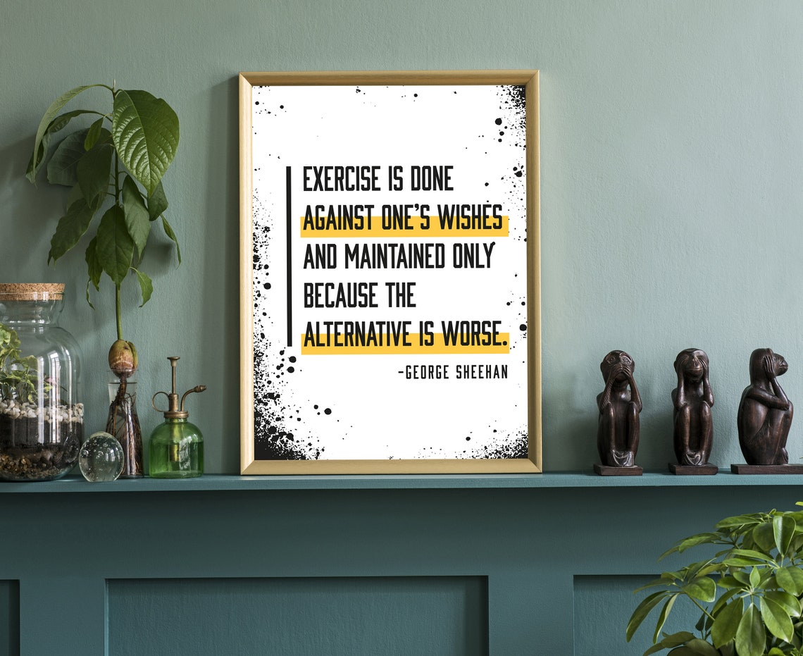 Gym Wall Art Gym Poster Gym Quote Gym Dcor Home Gym Home Gym Dcor Home Gym Poster Inspired Poster Fitness Dcor Motivational Quote - Image 3