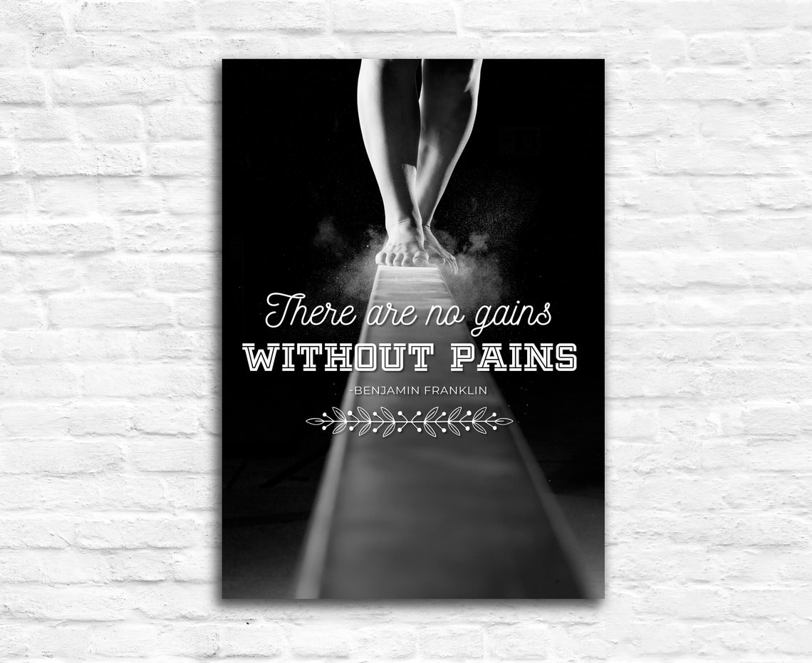 Gym Wall Art Gym Poster Gym Quote Gym Dcor Home Gym Home Gym Dcor Home Gym Poster Benjamin Franklin Fitness Art Motivational Quote - Image 2