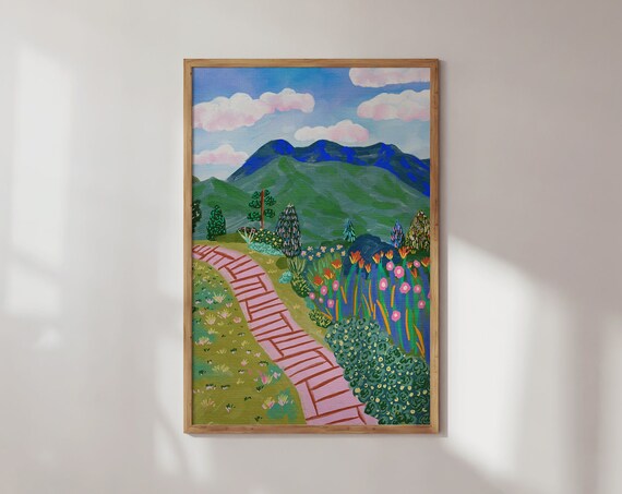 Colorful Mountain Scenery Art Print