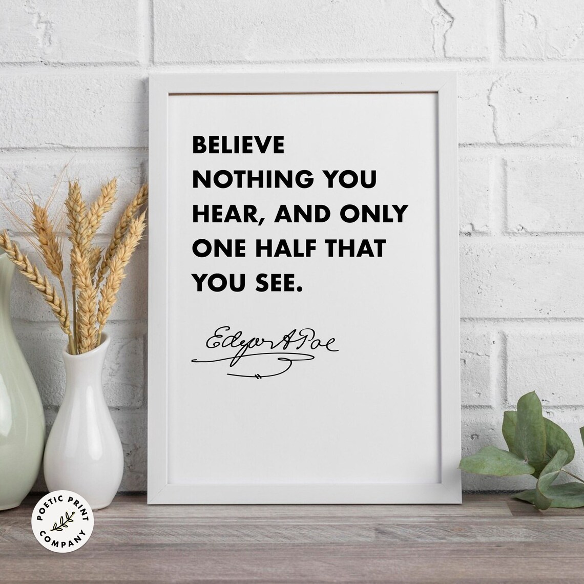 Edgar Allan Poe Quote Art Print for Literature Fans - Image 6