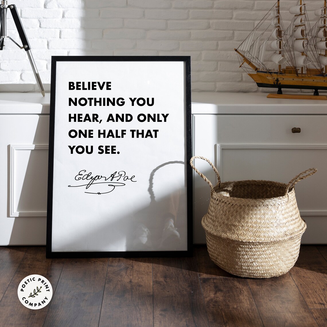 Edgar Allan Poe Quote Art Print for Literature Fans - Image 3