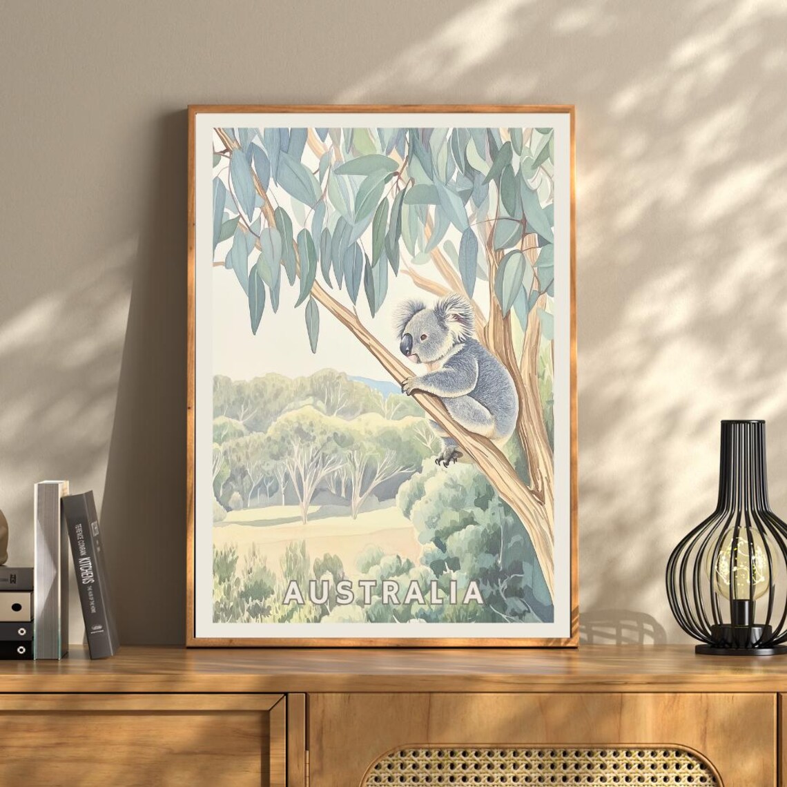 Australia Koala Poster, Eucalyptus Tree Nature Landscape - Image 3