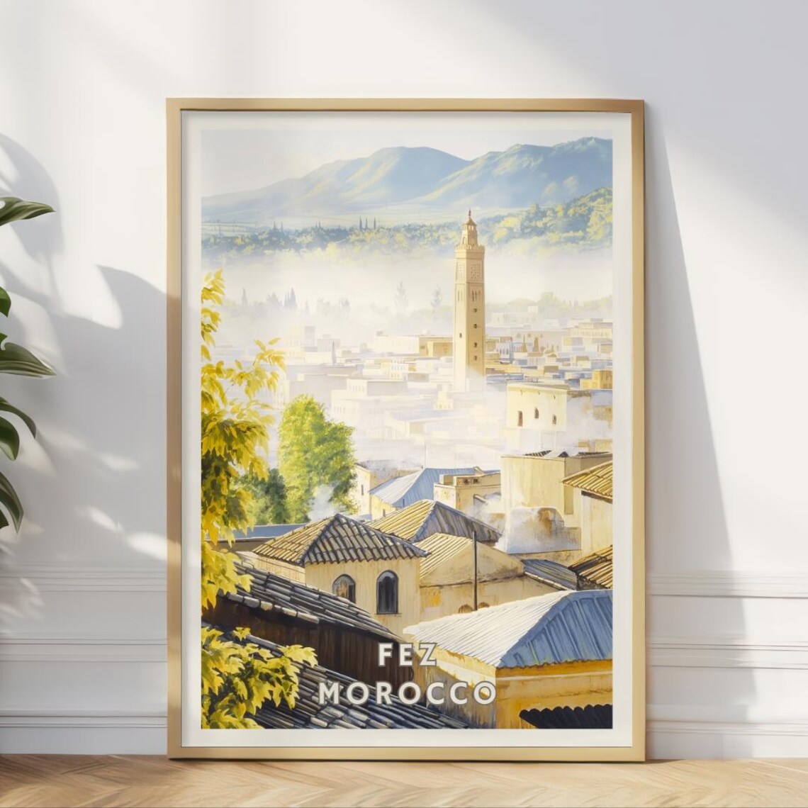 Fez Morocco Historic Medina Skyline Art Print
