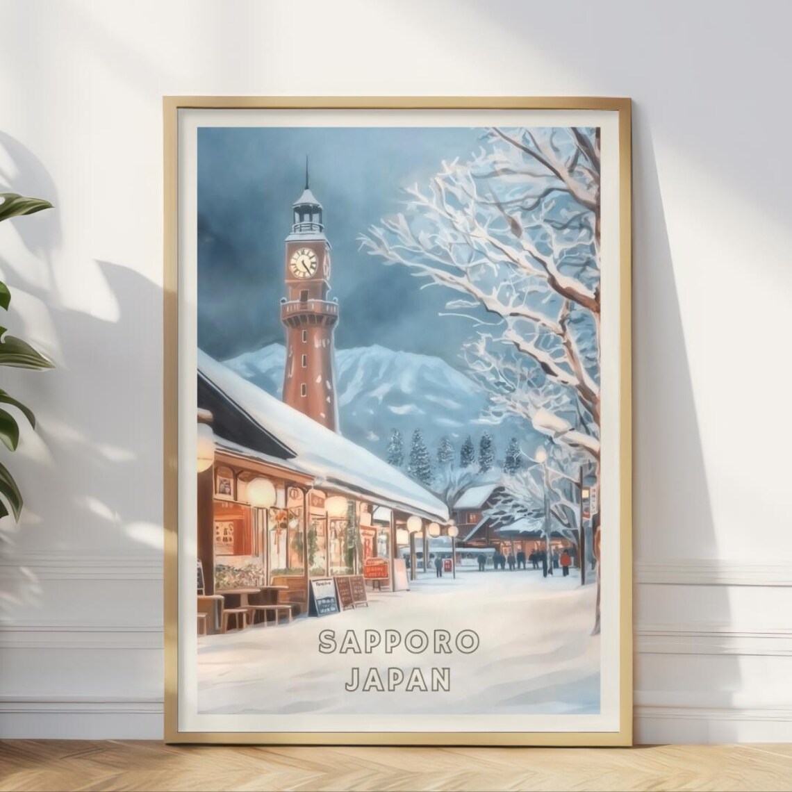 Sapporo Japan Winter Wonderland, Hokkaido Travel Poster