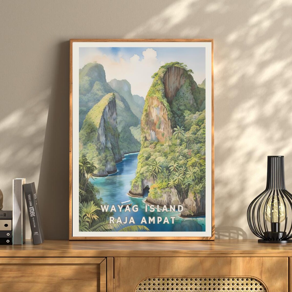 Wayag Island Raja Ampat Travel Poster, Tropical Paradise - Image 3