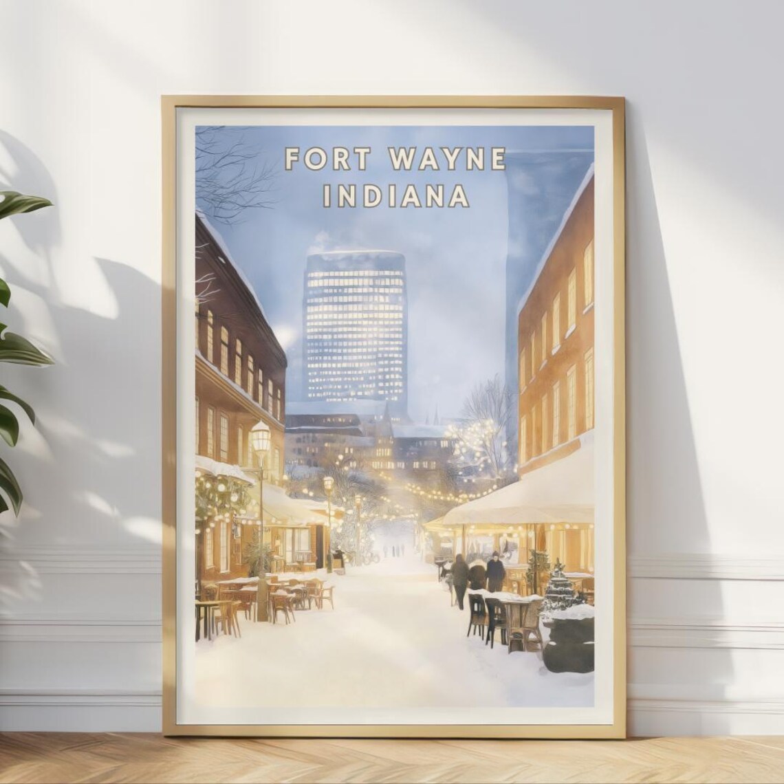 Fort Wayne Indiana Winter Holiday Market Poster