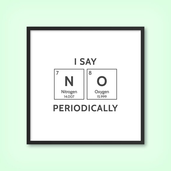 I Say No Periodically Humorous Periodic Elements Photo Tile