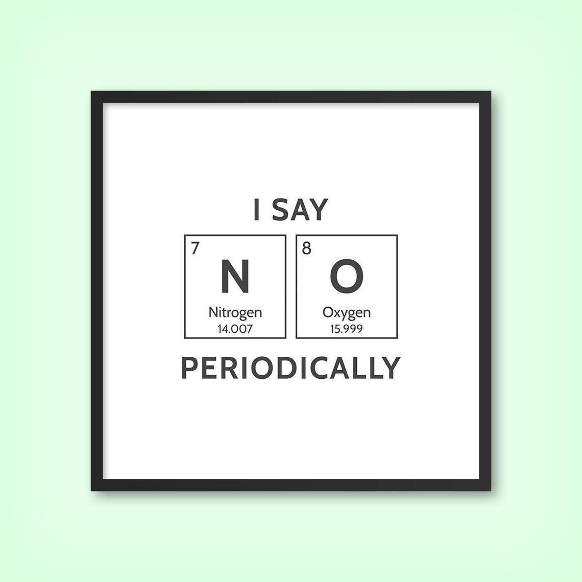 I Say No Periodically Humorous Periodic Elements Photo Tile