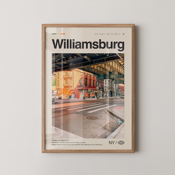 Williamsburg New York Travel Poster, Brooklyn Brewery
