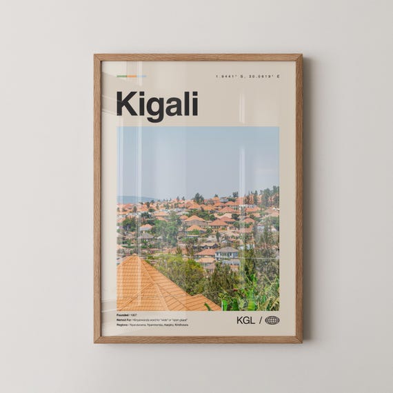 Kigali Print Wall Art Poster Photo Dcor Rwanda Africa