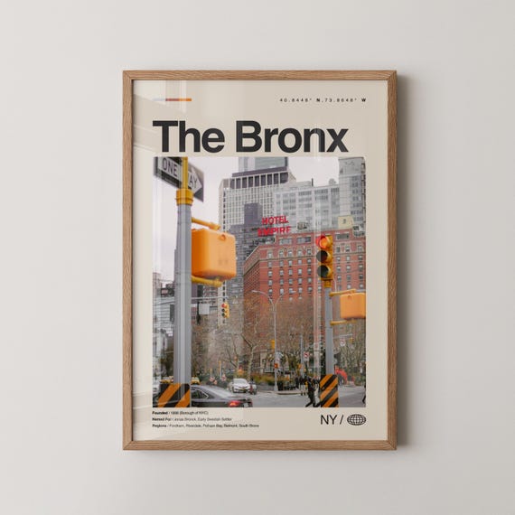 The Bronx Print New York Wall Art Poster Photo Yankee Stadium Zoo Wave Hill