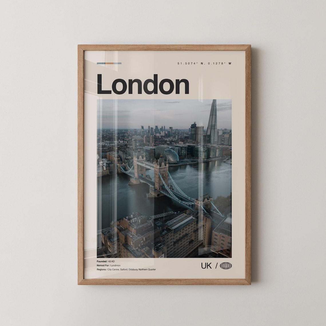 London Black And White England Travel Poster