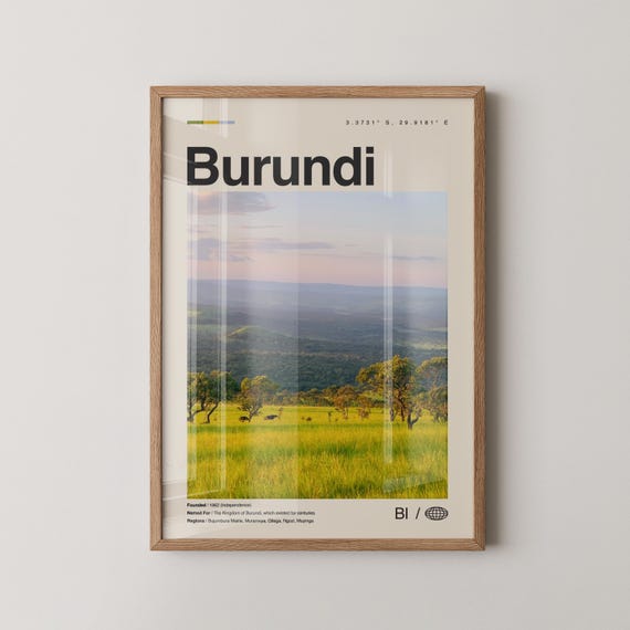 Burundi Print Wall Art Poster Photo Decor Country Africa