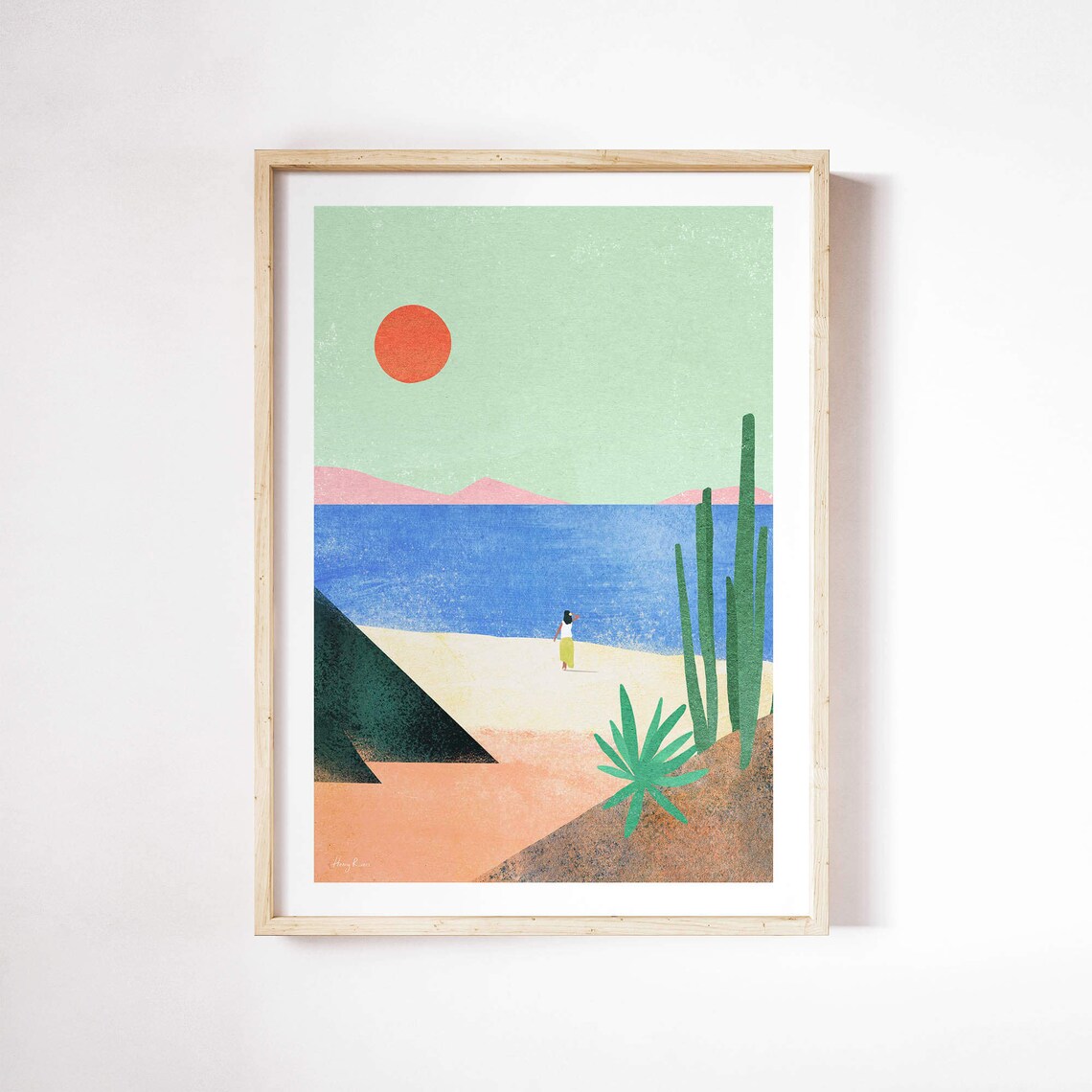 Beach Girl by Henry Rivers, Tropical Landscape Poster