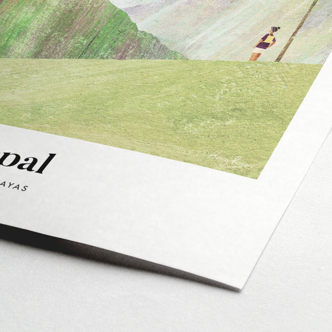 Nepal By Henry Rivers, Travel Poster Art Print - Image 2