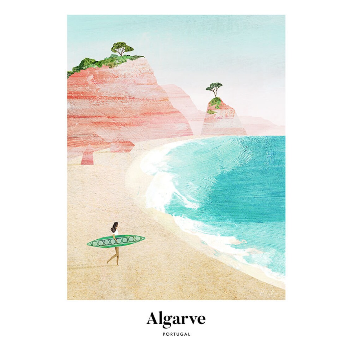 Algarve Print by Henry Rivers, Travel Poster - Image 3
