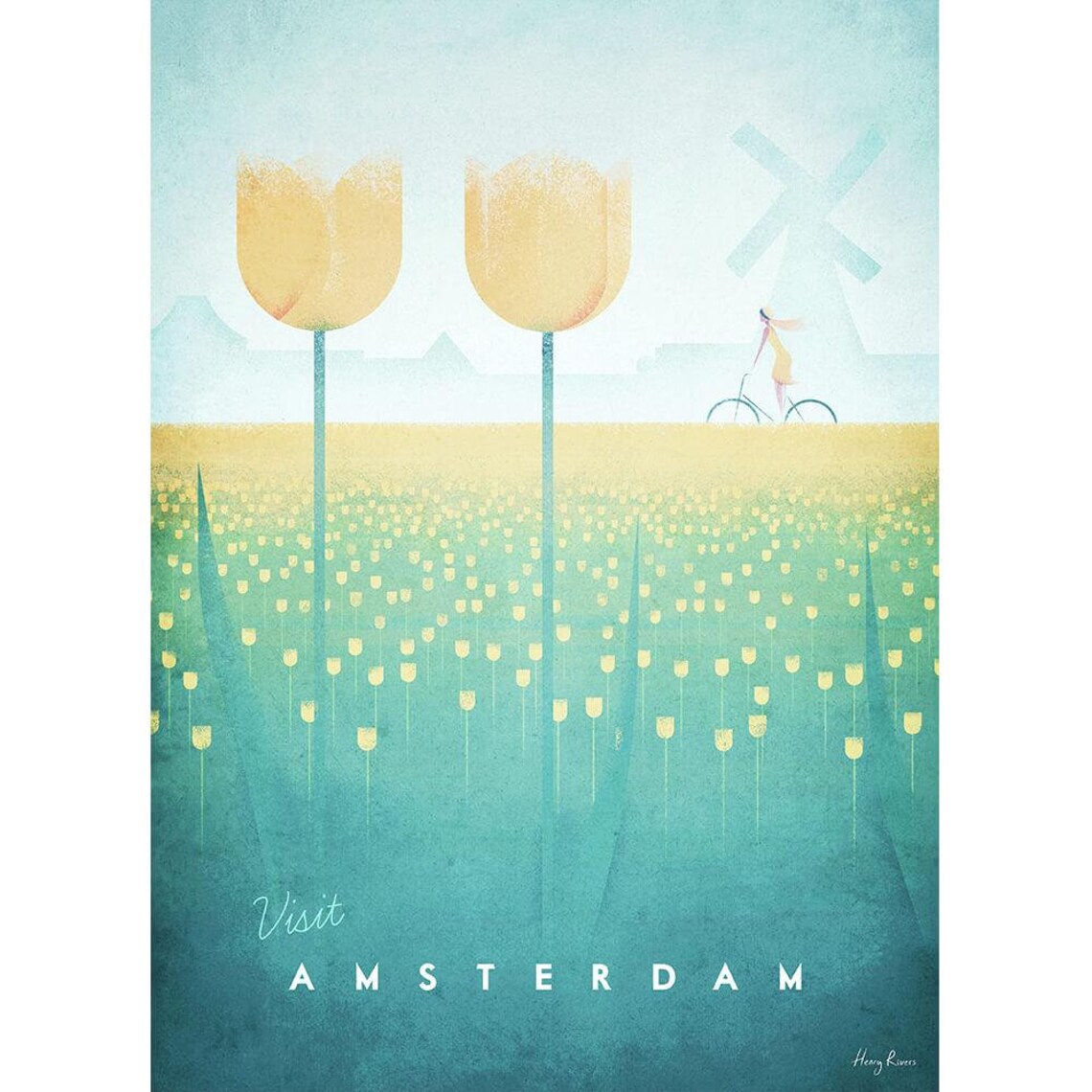 Amsterdam Vintage Retro Travel Poster Print - Image 2