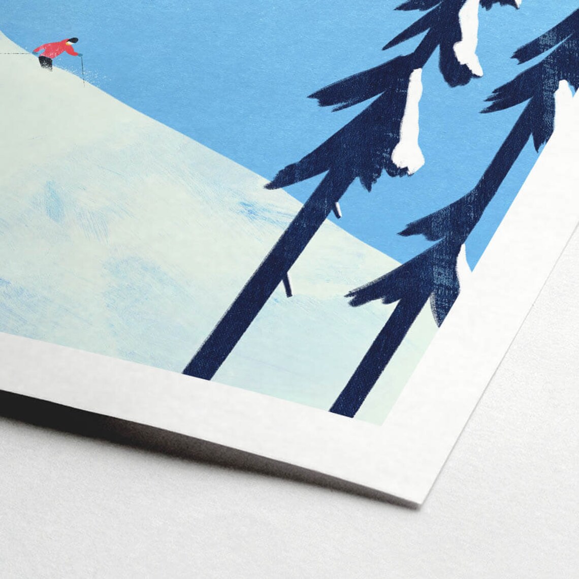Skier by Henry Rivers, Skiing Off-Piste Art Print - Image 2