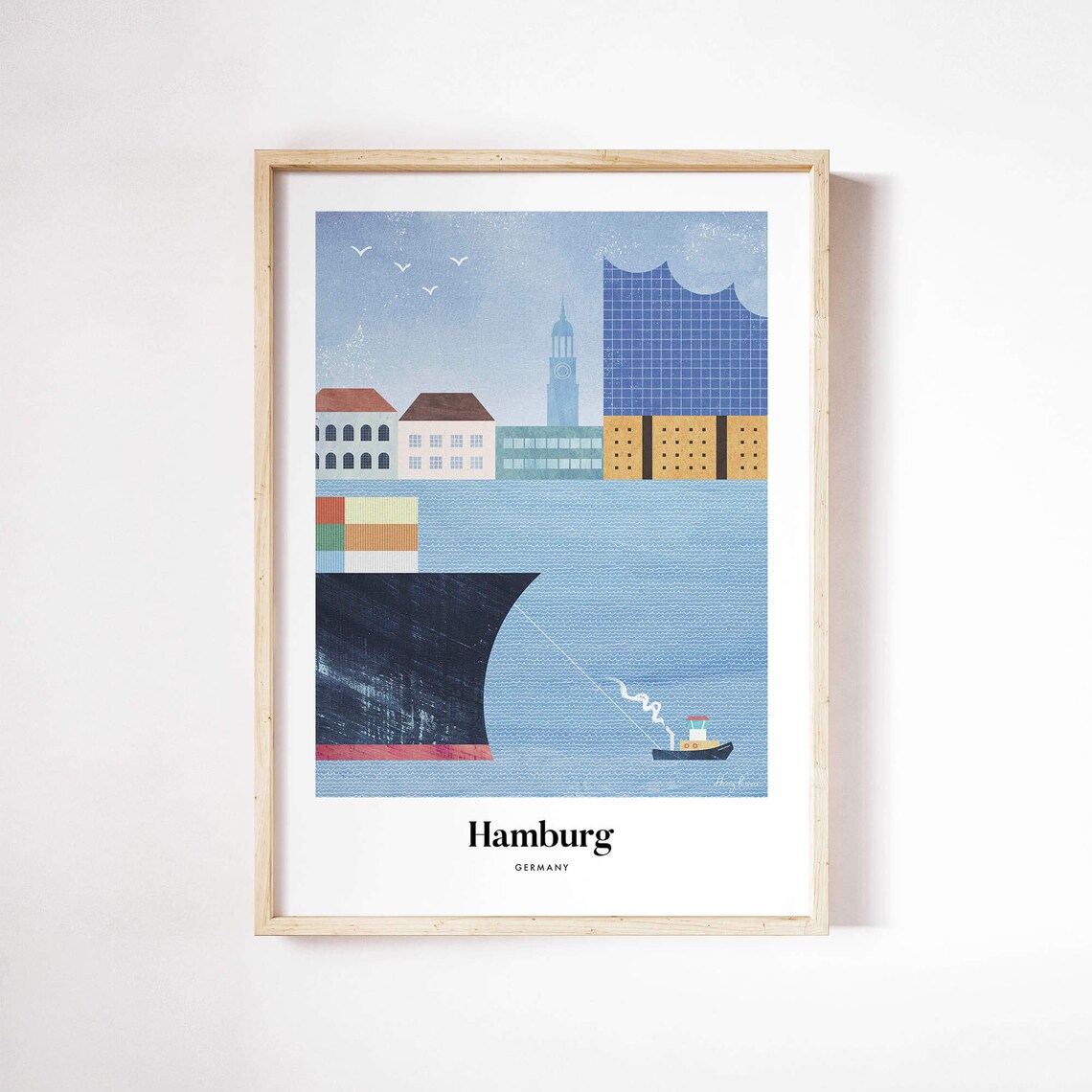 Hamburg by Henry Rivers Vintage Travel Poster