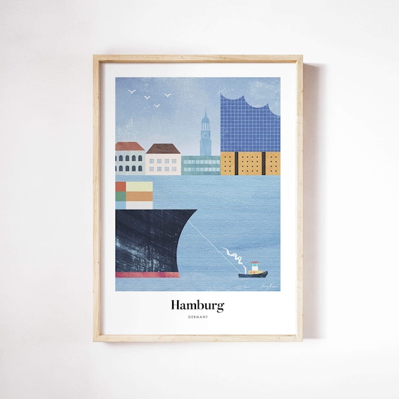 Hamburg by Henry Rivers Vintage Travel Poster