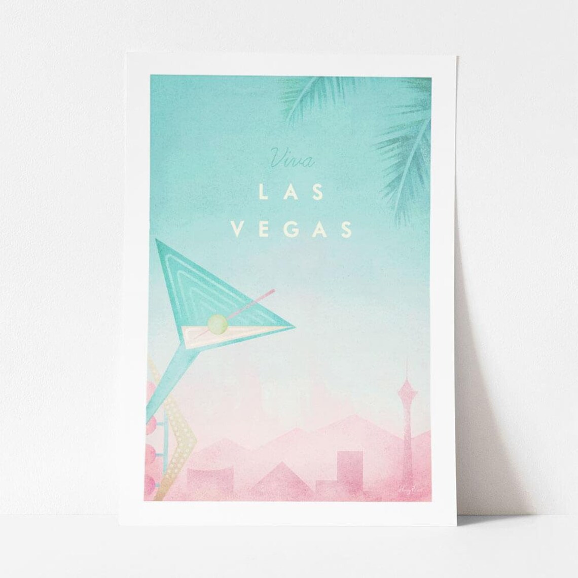 Las Vegas Vintage Retro Travel Poster, Minimalist Style - Image 4