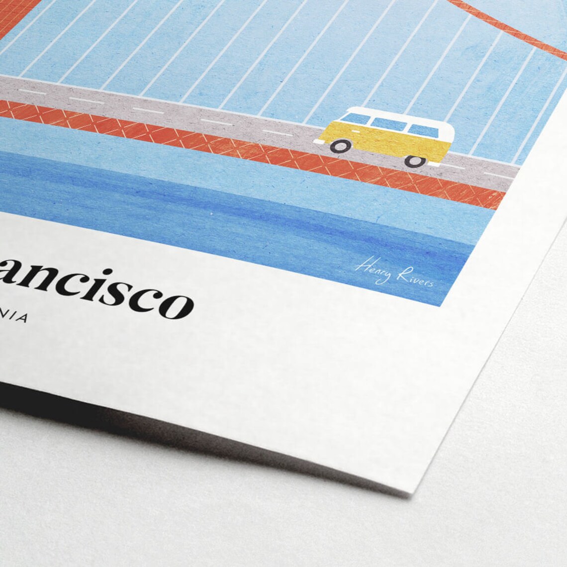 Henry Rivers San Francisco Travel Poster Art Print - Image 2