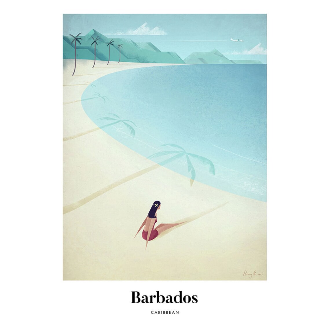Barbados by Henry Rivers, Travel Poster Art Print - Image 3