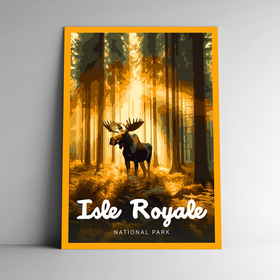 Isle Royale National Park Vintage Travel Poster Print