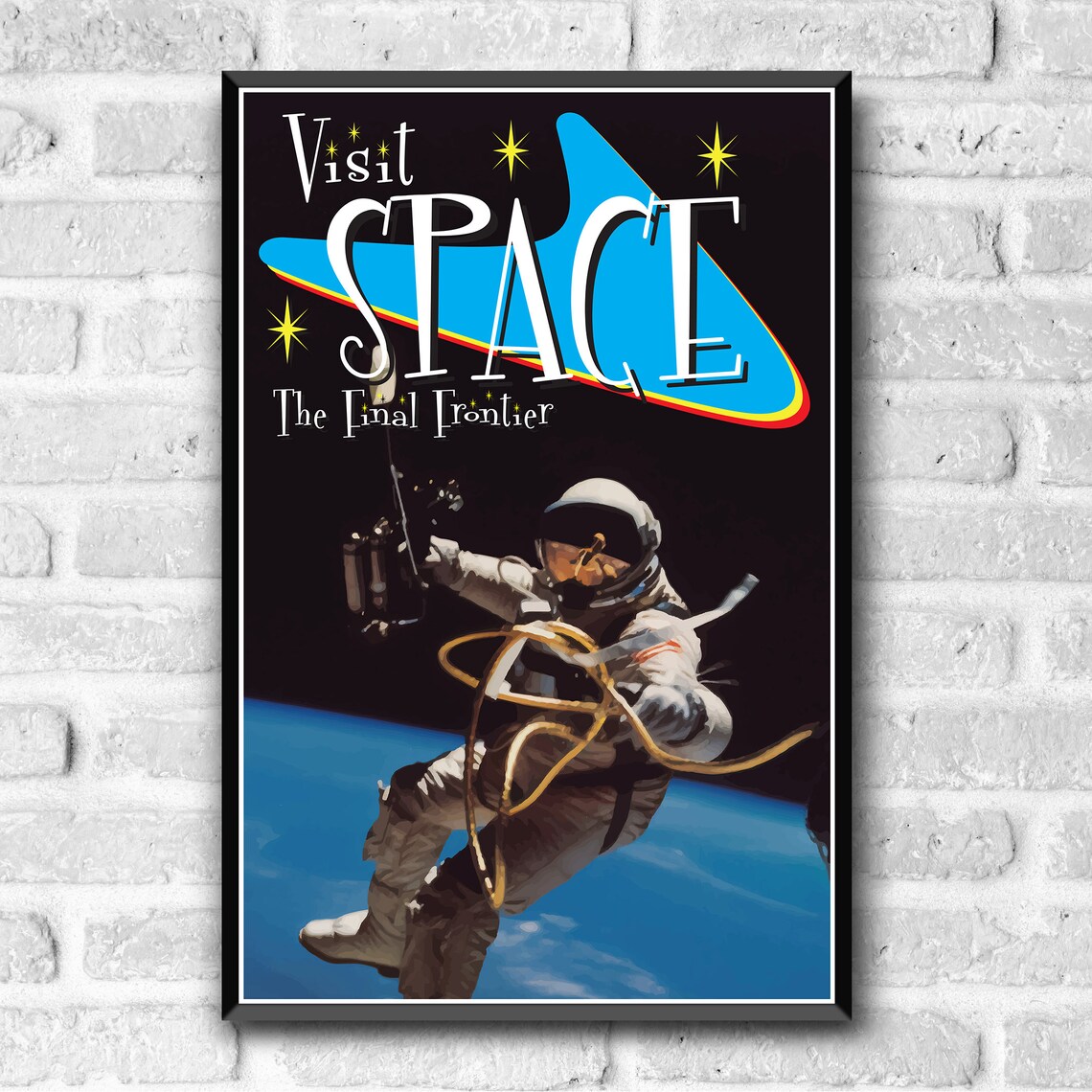 Visit Space 1950s Retro Style Travel Poster - Image 3