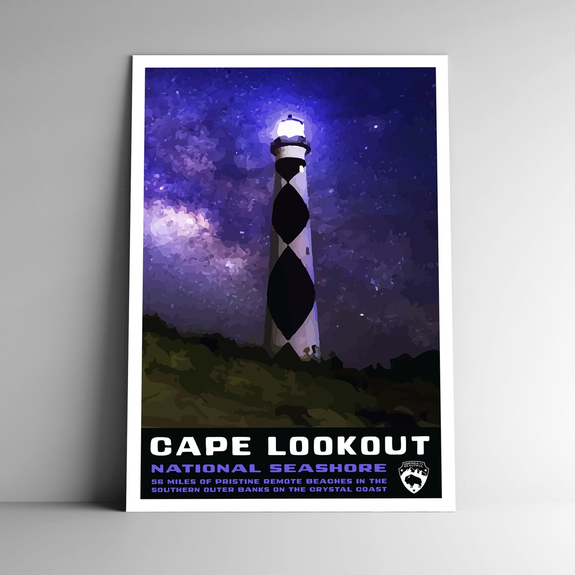 Cape Lookout National Seashore Vintage Travel Poster