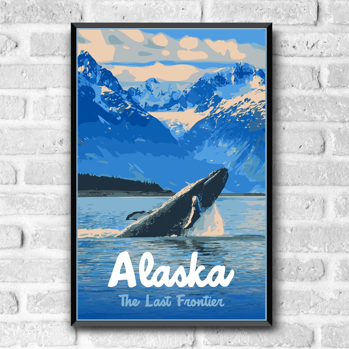 Alaska Vintage Style Travel Poster, WPA Retro - Image 3