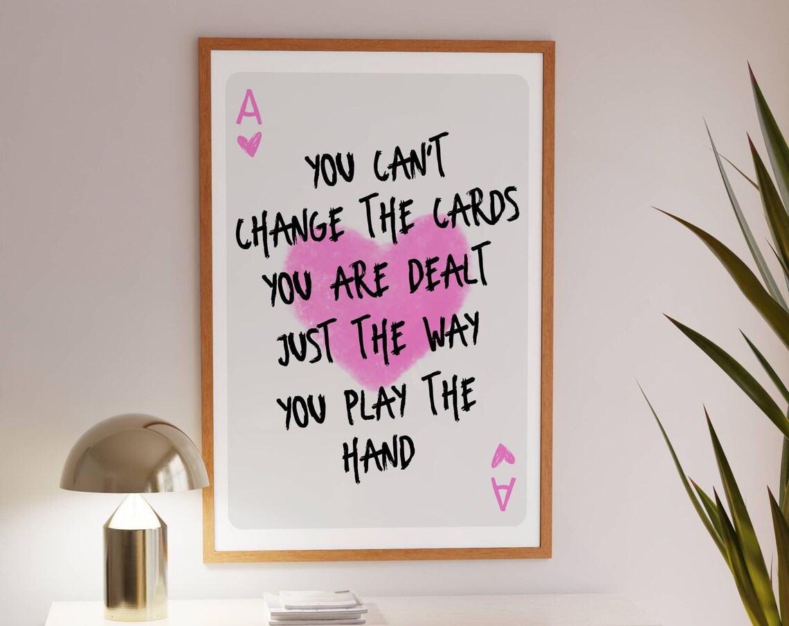 Ace Positive Saying Typography Art Print, Retro Dorm Decor