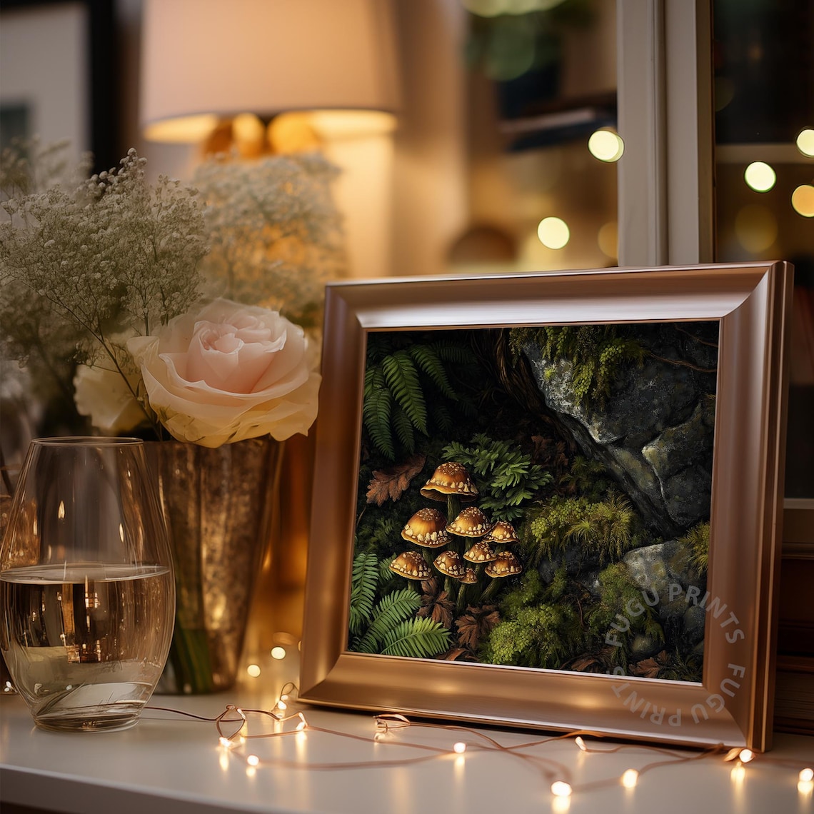Mushroom Print, Cottagecore Forest Illustration - Image 3