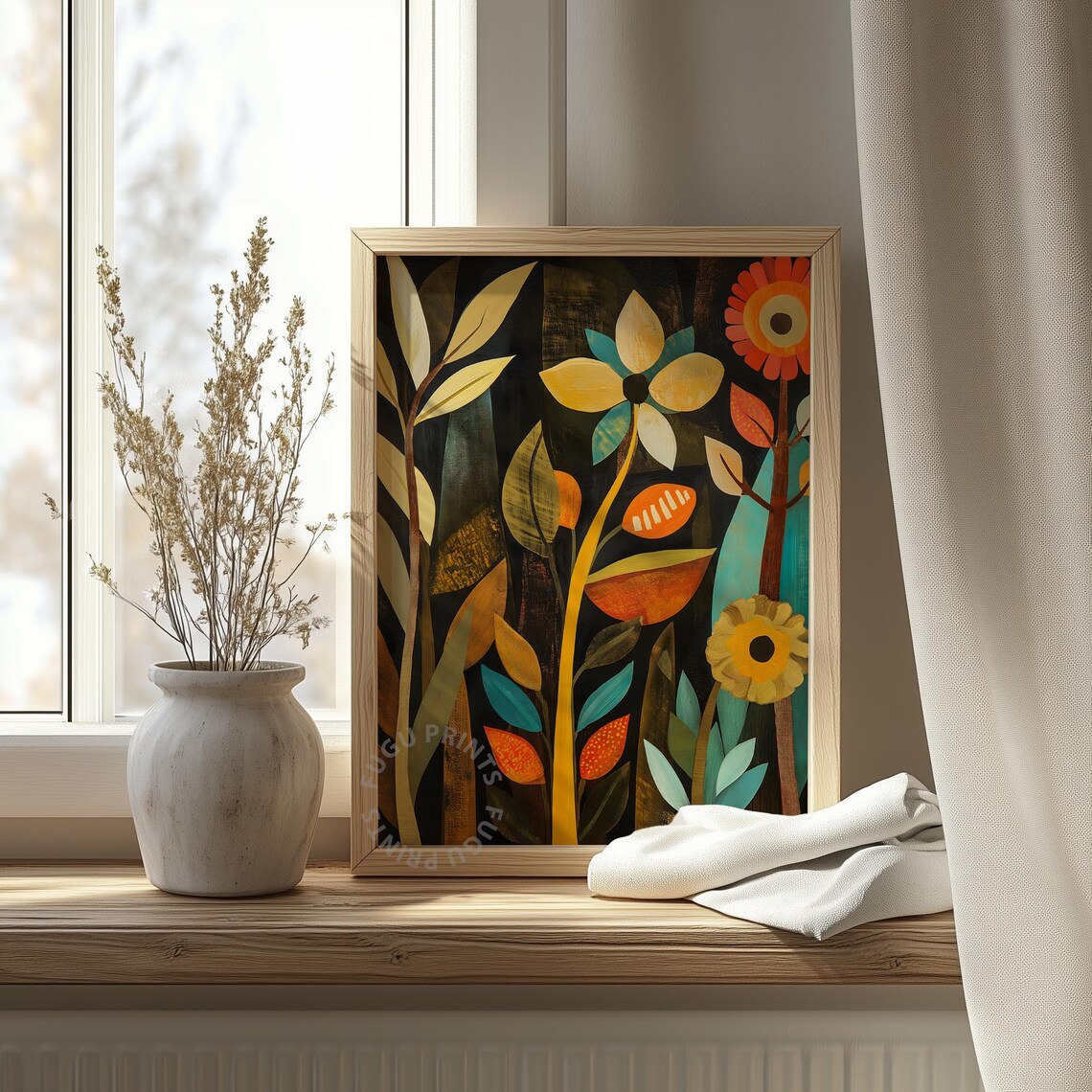Abstract Floral Print, Modern Botanical Art - Image 4